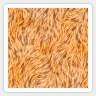 Orange Fur Design Sticker